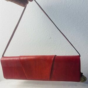 Brahmin  Newton Textured -vintage Red Shoulder Bag -Evening bag